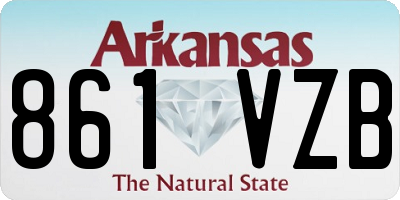 AR license plate 861VZB