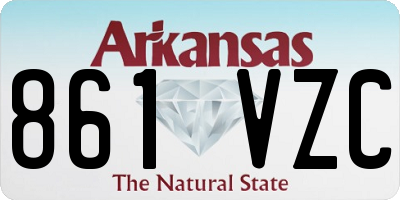 AR license plate 861VZC