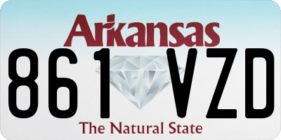 AR license plate 861VZD
