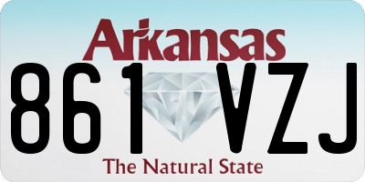 AR license plate 861VZJ