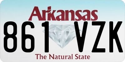 AR license plate 861VZK