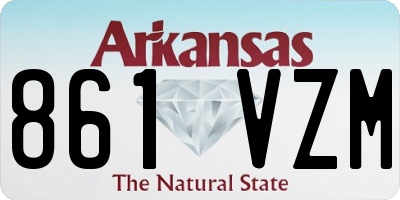 AR license plate 861VZM