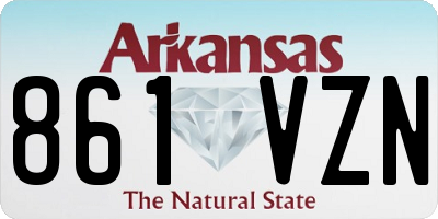AR license plate 861VZN
