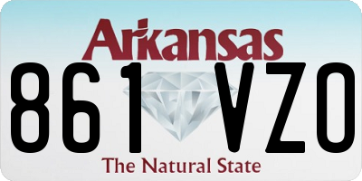AR license plate 861VZO