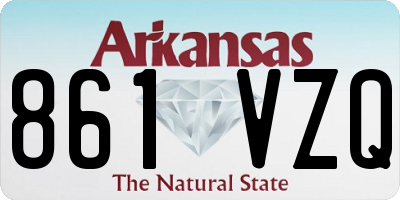 AR license plate 861VZQ