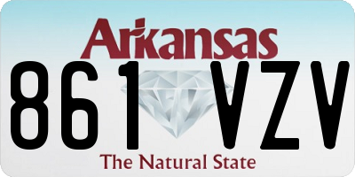 AR license plate 861VZV