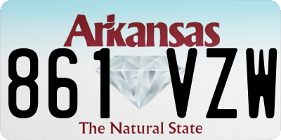 AR license plate 861VZW