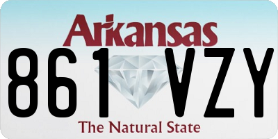 AR license plate 861VZY
