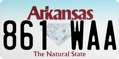 AR license plate 861WAA