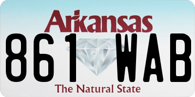 AR license plate 861WAB