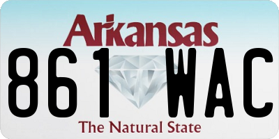 AR license plate 861WAC