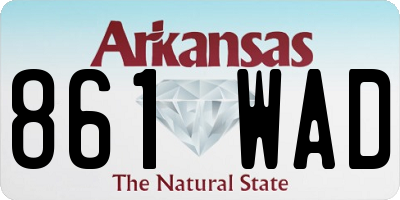 AR license plate 861WAD