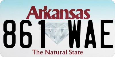 AR license plate 861WAE