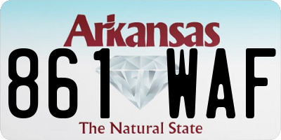 AR license plate 861WAF