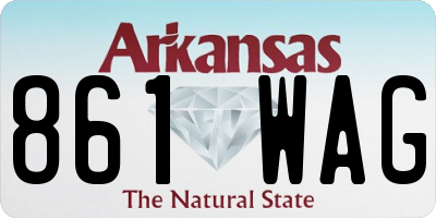 AR license plate 861WAG