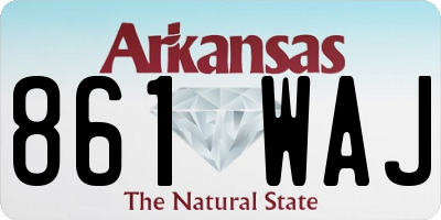 AR license plate 861WAJ