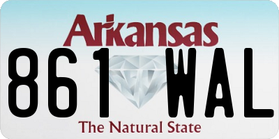 AR license plate 861WAL