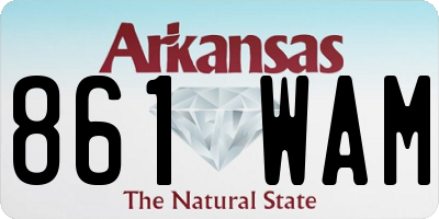 AR license plate 861WAM