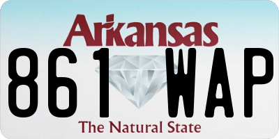 AR license plate 861WAP