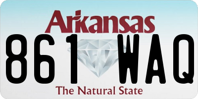 AR license plate 861WAQ