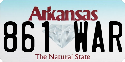 AR license plate 861WAR