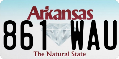AR license plate 861WAU