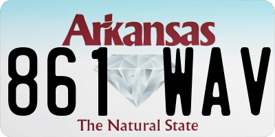 AR license plate 861WAV
