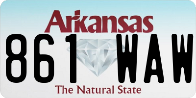 AR license plate 861WAW