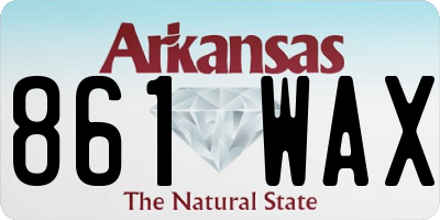 AR license plate 861WAX
