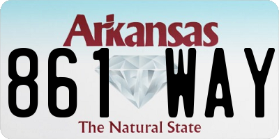 AR license plate 861WAY