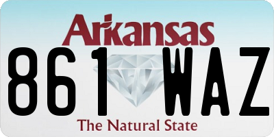 AR license plate 861WAZ