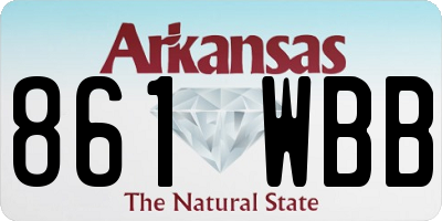 AR license plate 861WBB