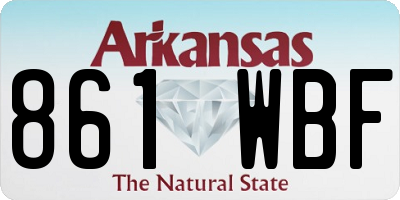 AR license plate 861WBF