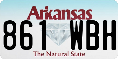 AR license plate 861WBH