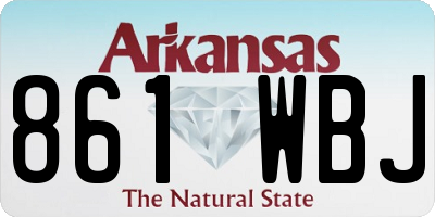 AR license plate 861WBJ