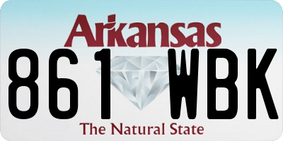 AR license plate 861WBK