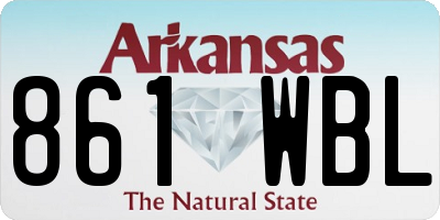 AR license plate 861WBL