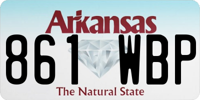 AR license plate 861WBP