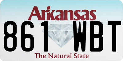 AR license plate 861WBT