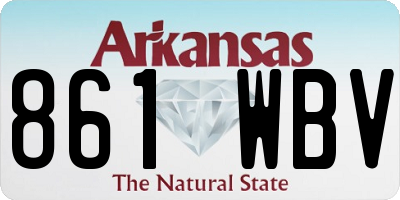 AR license plate 861WBV