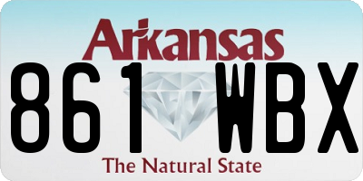 AR license plate 861WBX