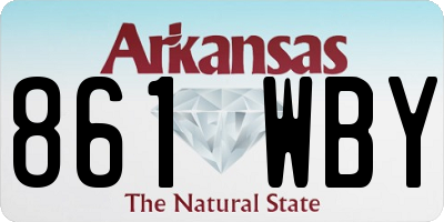 AR license plate 861WBY
