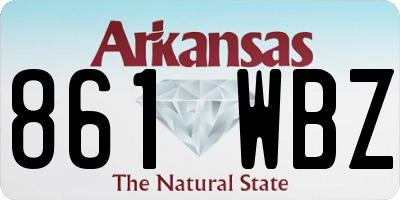 AR license plate 861WBZ