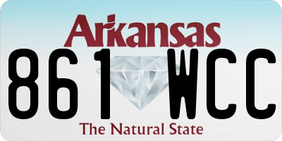AR license plate 861WCC