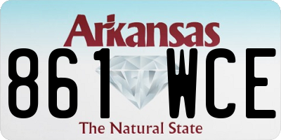 AR license plate 861WCE