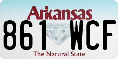 AR license plate 861WCF