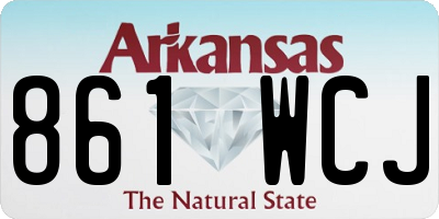 AR license plate 861WCJ