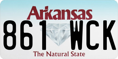 AR license plate 861WCK