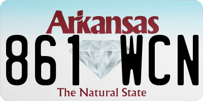 AR license plate 861WCN