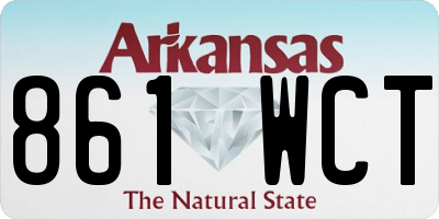 AR license plate 861WCT
